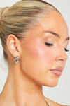 Silver Knot Detail Drop Earrings