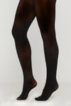 Black Opaque High Rise Tights