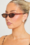 Leopard Oval Cat Eye Sunglasses