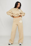 Stone Knit Oversized Swirl Detail Sweater & Joggers Co-Ord