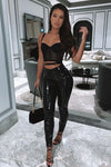 Black Mesh Underwired Corset Crop Top