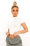 White Seamless Fitted Short Sleeve T-Shirt