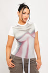 White Body Art Print Short Sleeve T-Shirt